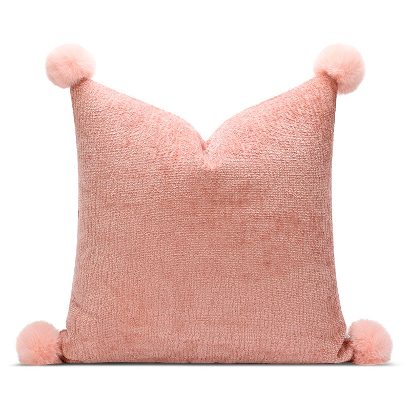 18x18in Pink Rabbit Embroidery Pillow