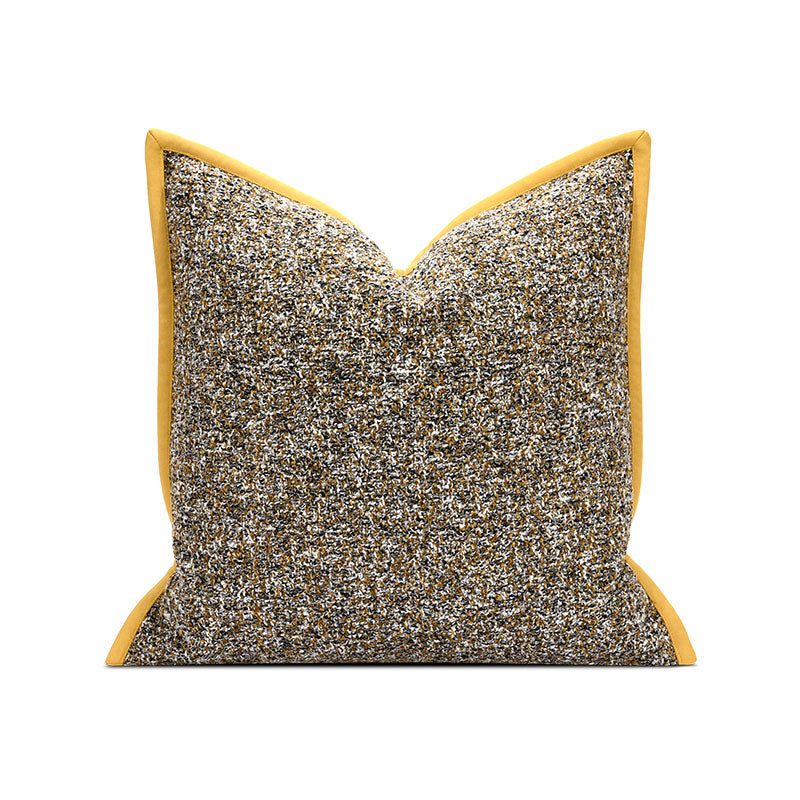 18x18in Yellow and Black Decorative Pillow