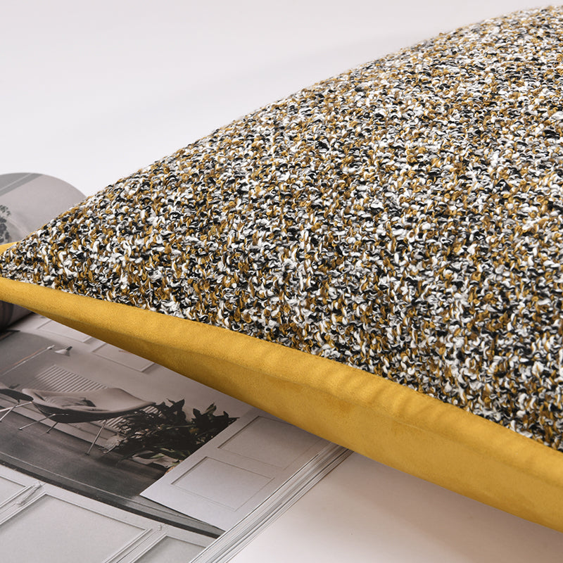 18x18in Yellow and Black Decorative Pillow