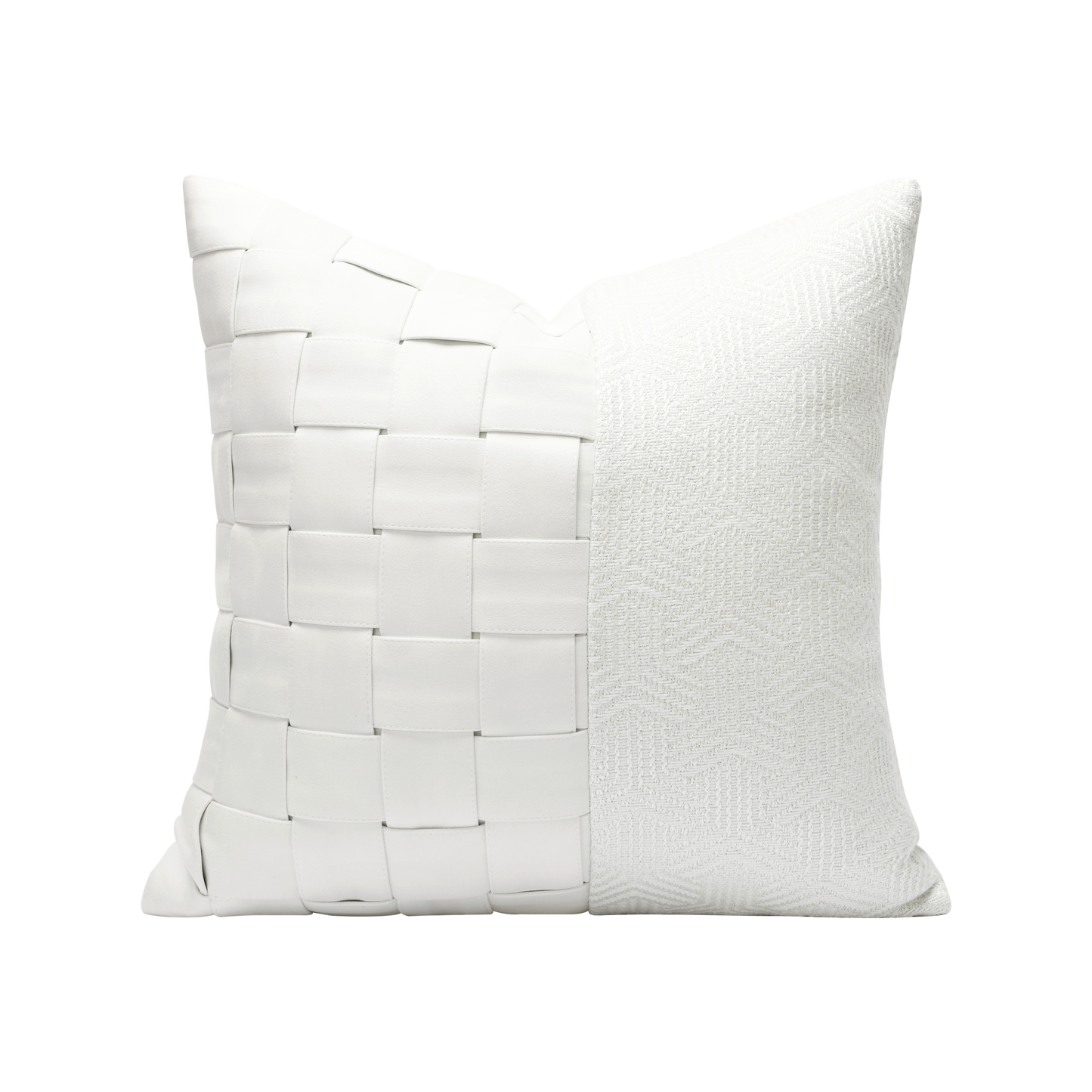 18x18in White Elegant Decorative Pillow