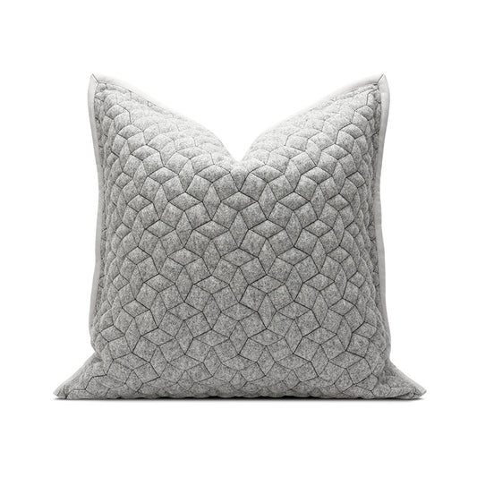 18x18in Gray Abstract Design Pillow