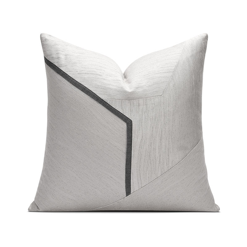 18x18in Light Gray Modern Pillow