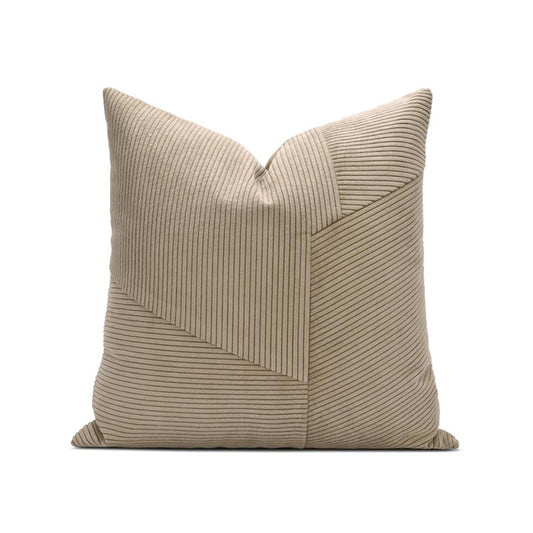 A light brown decorative pillow 