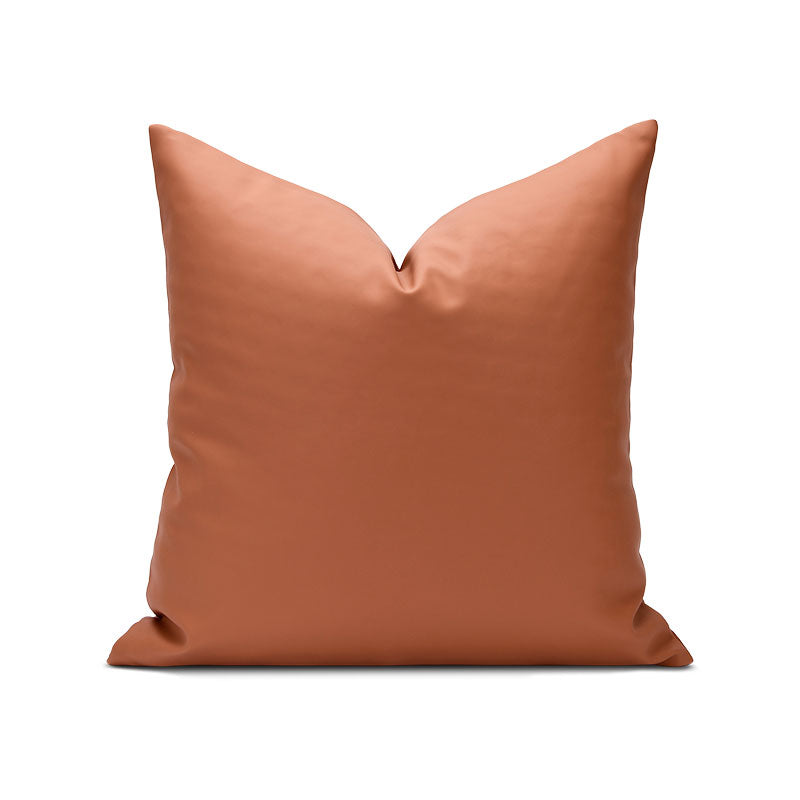 A brown pillow with a hexagon pattern