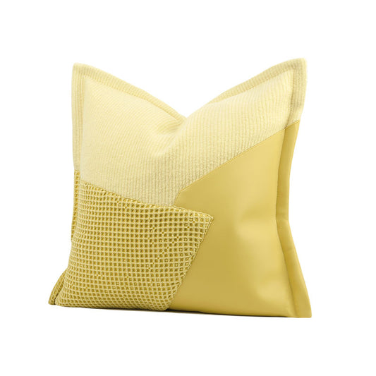 18x18in Yellow Irregular Geometry Pillow