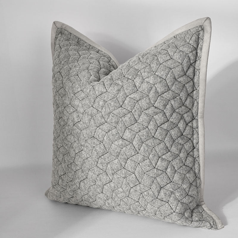 18x18in Gray Abstract Design Pillow