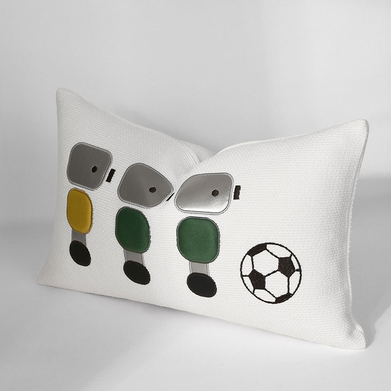 12x20in White Soccer Pillow