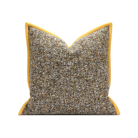 18x18in Yellow and Black Decorative Pillow