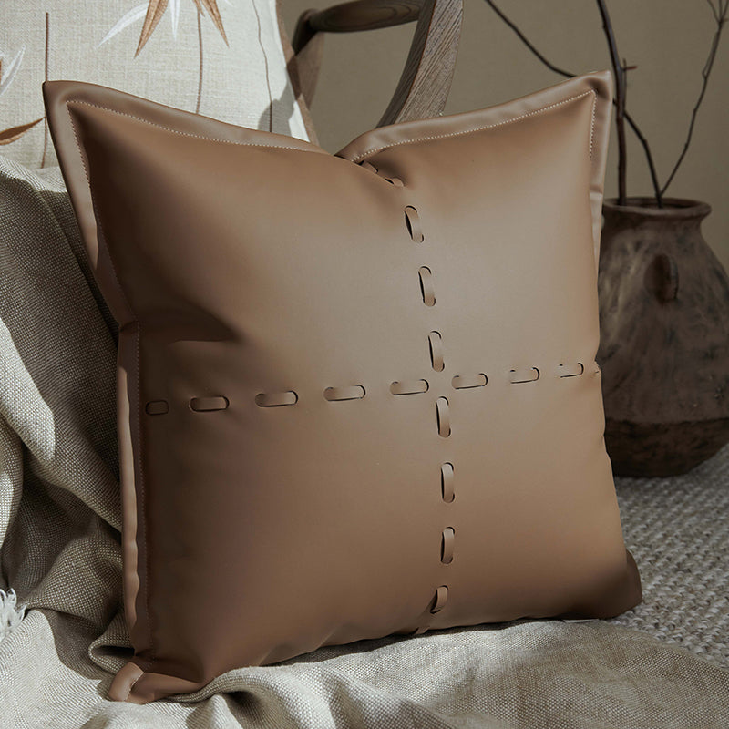 18x18in Brown Decorative Pillow